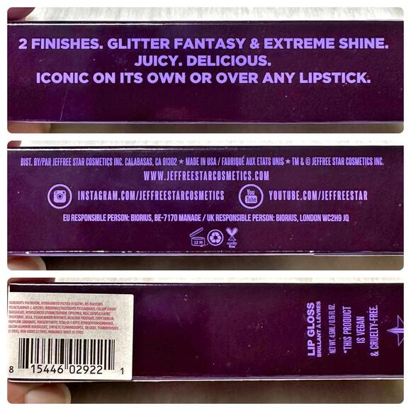 NIB Jeffree Star Iridescent Throne Limited Edition The Gloss Lip Gloss 4.5ml - Picture 9 of 9